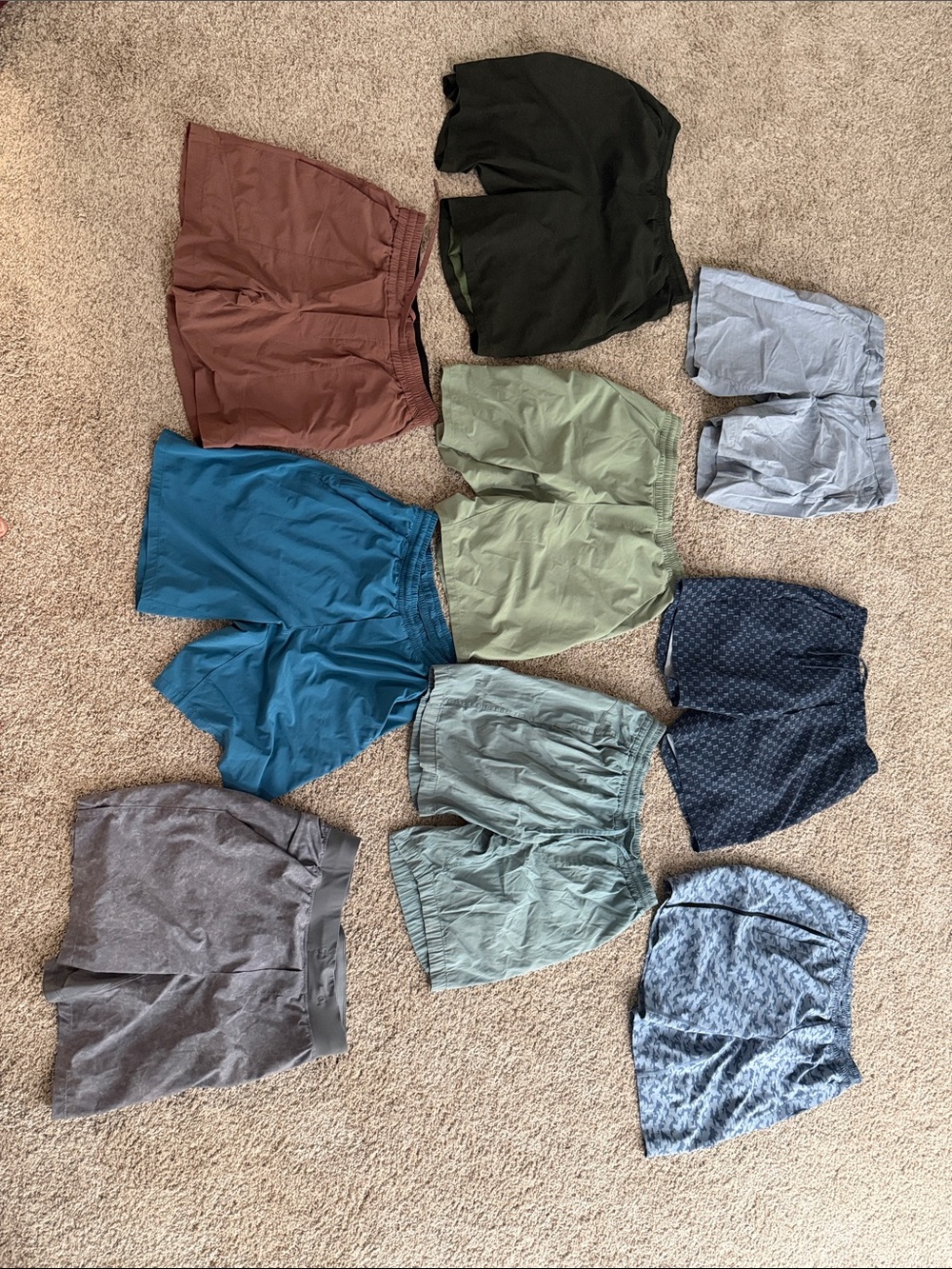 lululemon athletica Men's Shorts Lot - Black, Blue, Green, Brown, Gray Mix
